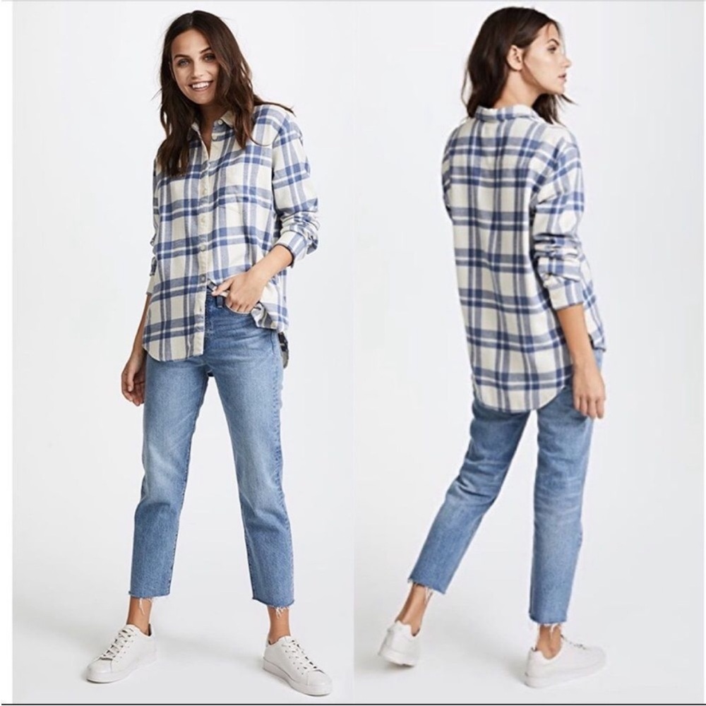 Madewell Oversized Ex-Boyfriend Shirt in Akiva Plaid